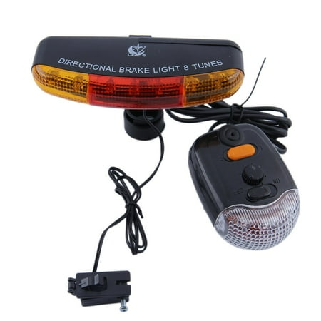 Bike Bicycle Turning Indicator Lamp Brake Signal LED Rear Tail Light Horn AZ
